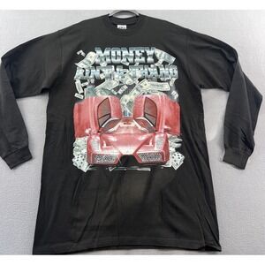 VTG Pro Shirt Mens 2XL Black Long Sleeve "Money Aint A Thang"